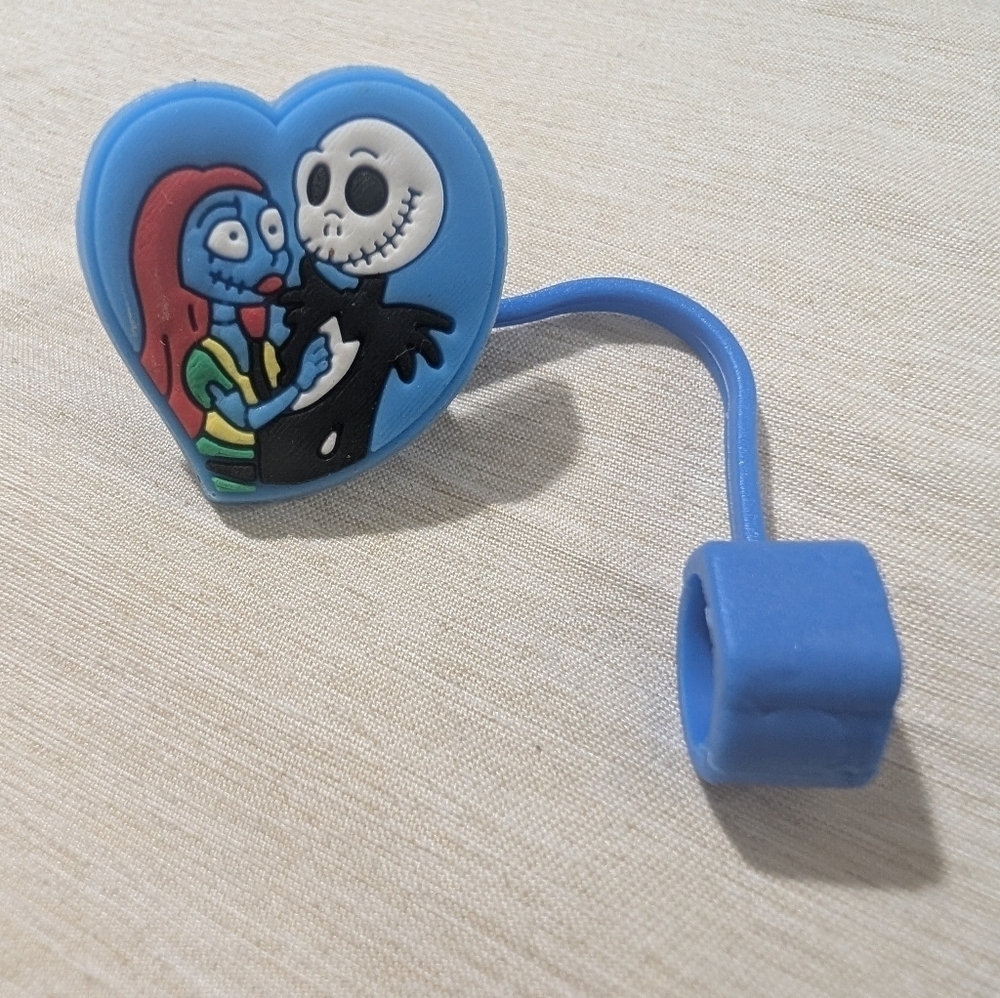 🎀$5 The Nightmare Before Christmas Jackskellington Sally Straw Charm